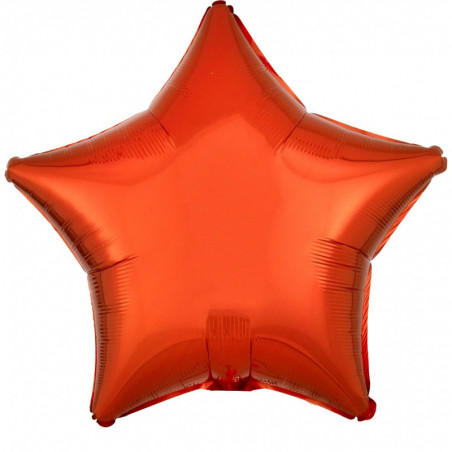 Ballon Mylar Etoile Orange Nacré Anagram Décoration