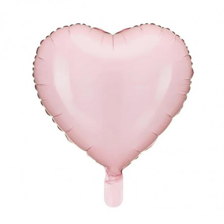 Ballon Aluminium Cœur – Rose Mat – 45 cm (18") – PartyDeco