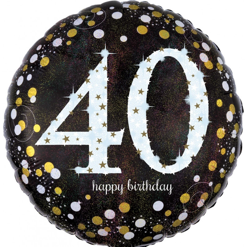 Ballon Rond Confetti Anniversaire 40 ans Anagram