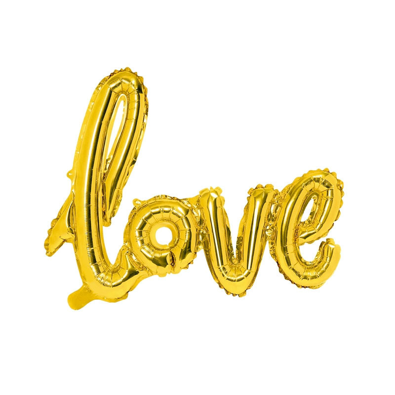 Ballon Mot Love Doré - Party Deco
