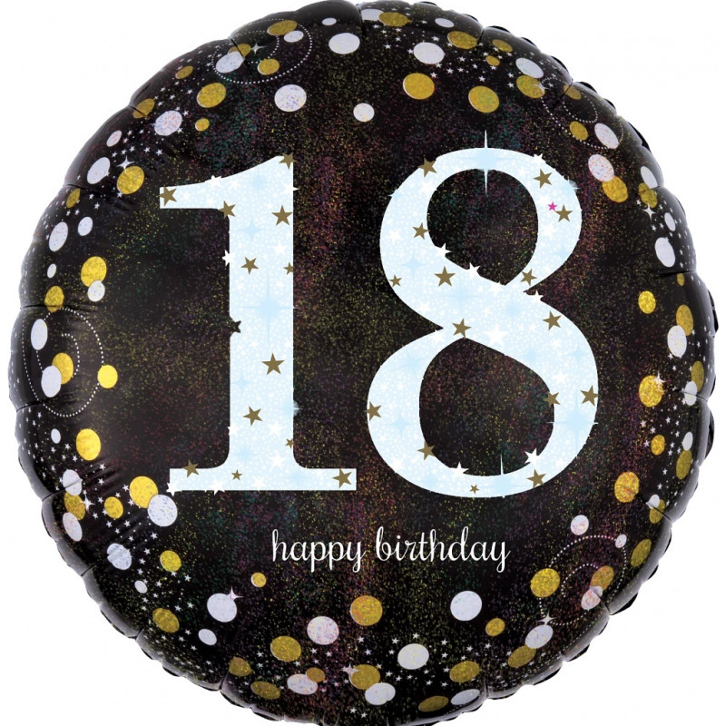 Ballon Rond Confetti Anniversaire 18 ans Anagram