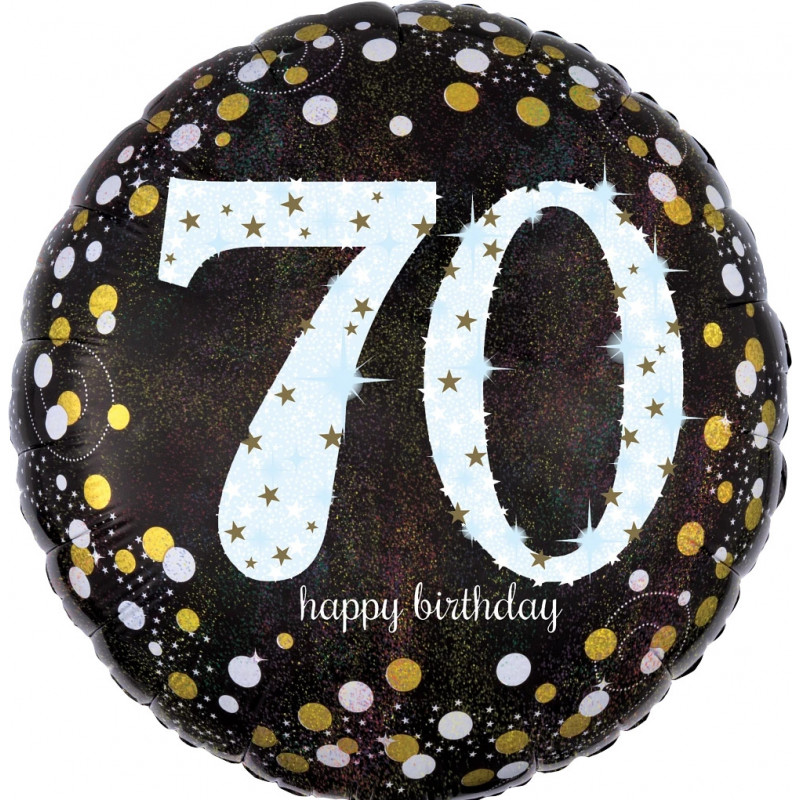 Ballon Rond Confetti Anniversaire 70 ans Anagram
