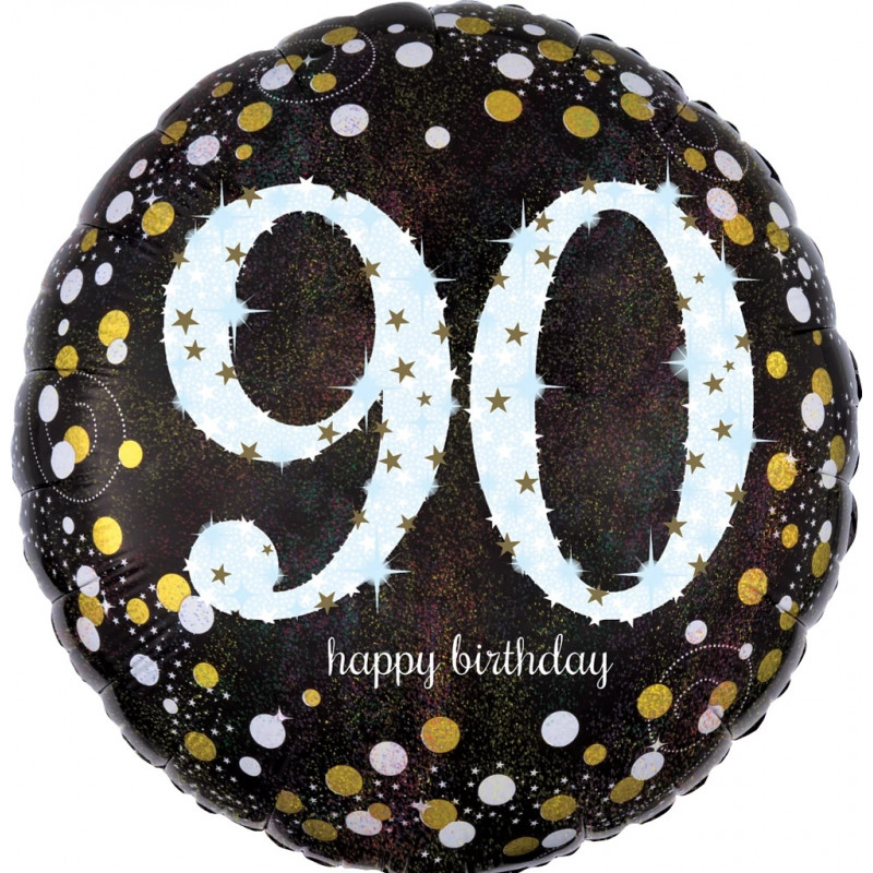 Ballon Rond Confetti Anniversaire 90 ans Anagram