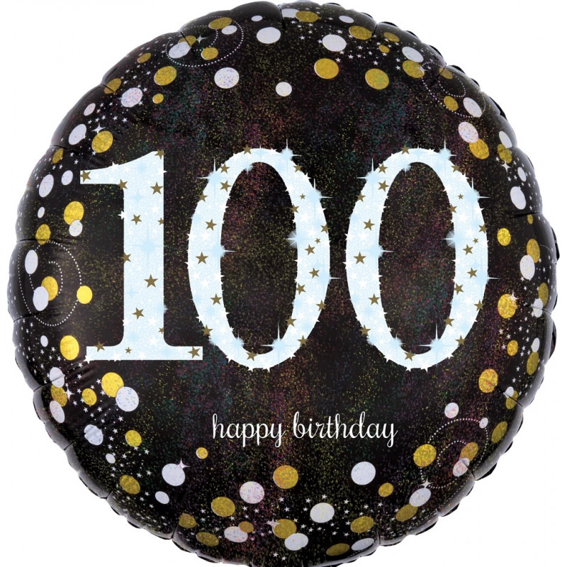 Ballon Rond Confetti Anniversaire 100 ans