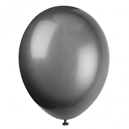 10 Ballons Latex 30 cm – Noir -  Party Deco