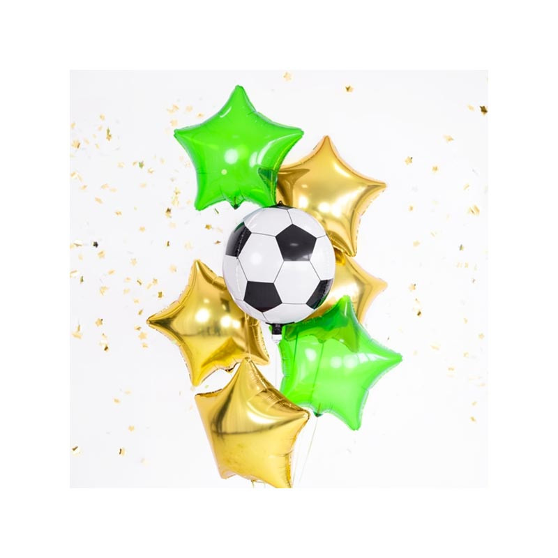 Ballon Aluminium Orb – Ballon de Football – Noir et Blanc – PartyDeco