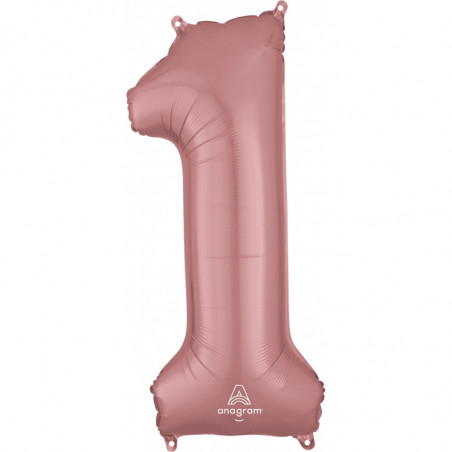 Ballon Alu Chiffre 1 Un - Rose Gold Anagram