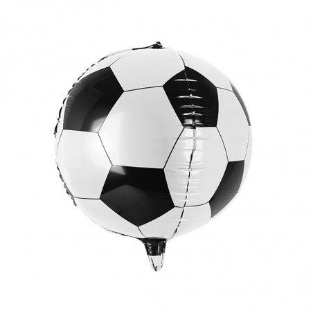 Ballon Aluminium Orb – Ballon de Football – Noir et Blanc – PartyDeco