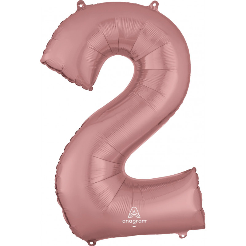 Ballon Alu Chiffre 2 Deux - Rose Gold Anagram