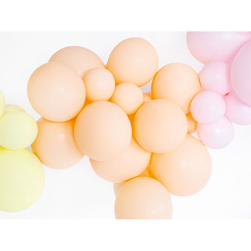 10 Ballons 30cm Latex Pêche Pastel