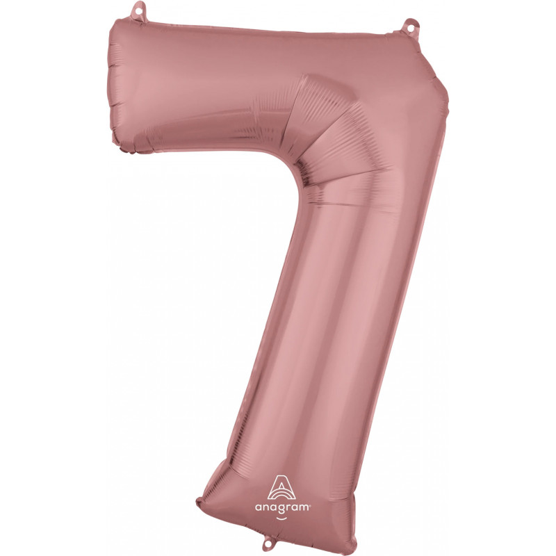 Ballon Alu Chiffre 7 Sept - Rose Gold Anagram