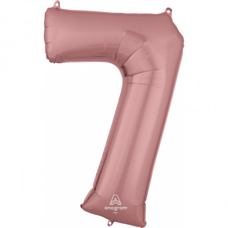 Ballon Alu Chiffre 7 Sept - Rose Gold Anagram