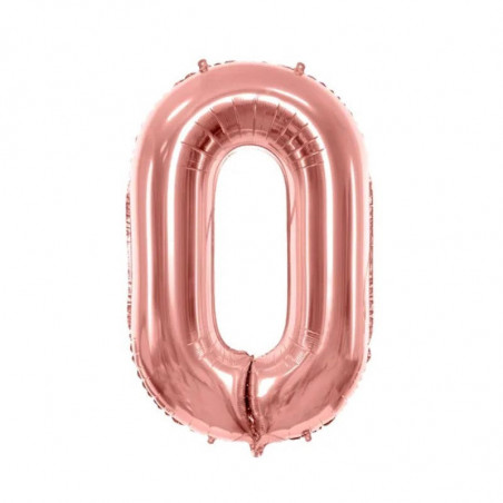 Ballon Chiffre Aluminium Zéro 0 Rose Gold – PartyDeco