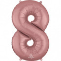 Ballon Alu Chiffre 8 Huit - Rose Gold