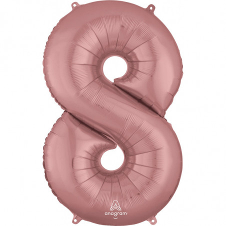 Ballon Alu Chiffre 8 Huit - Rose Gold