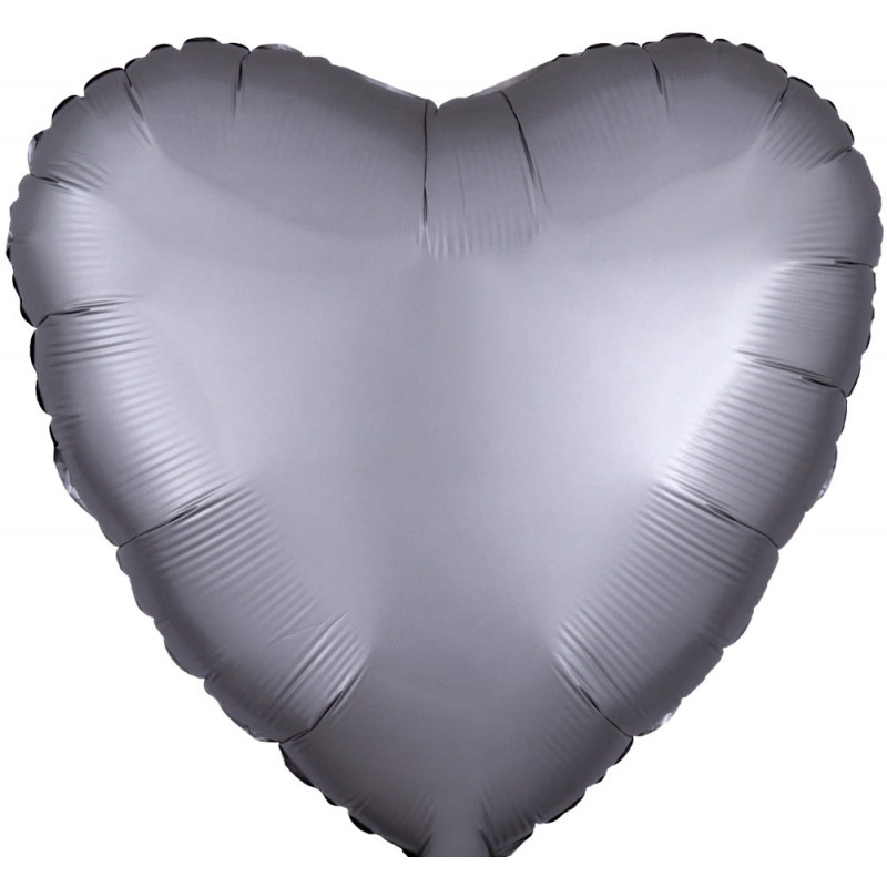 Ballon Alu Coeur Argent chromé Anagram