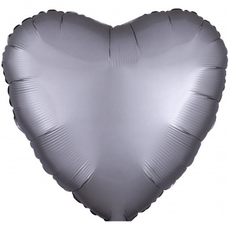 Ballon Alu Coeur Argent chromé Anagram