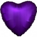 Ballon Cœur Violet chromé Anagram