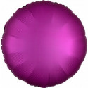 Ballon Alu Rond Rose framboise chromé Anagram