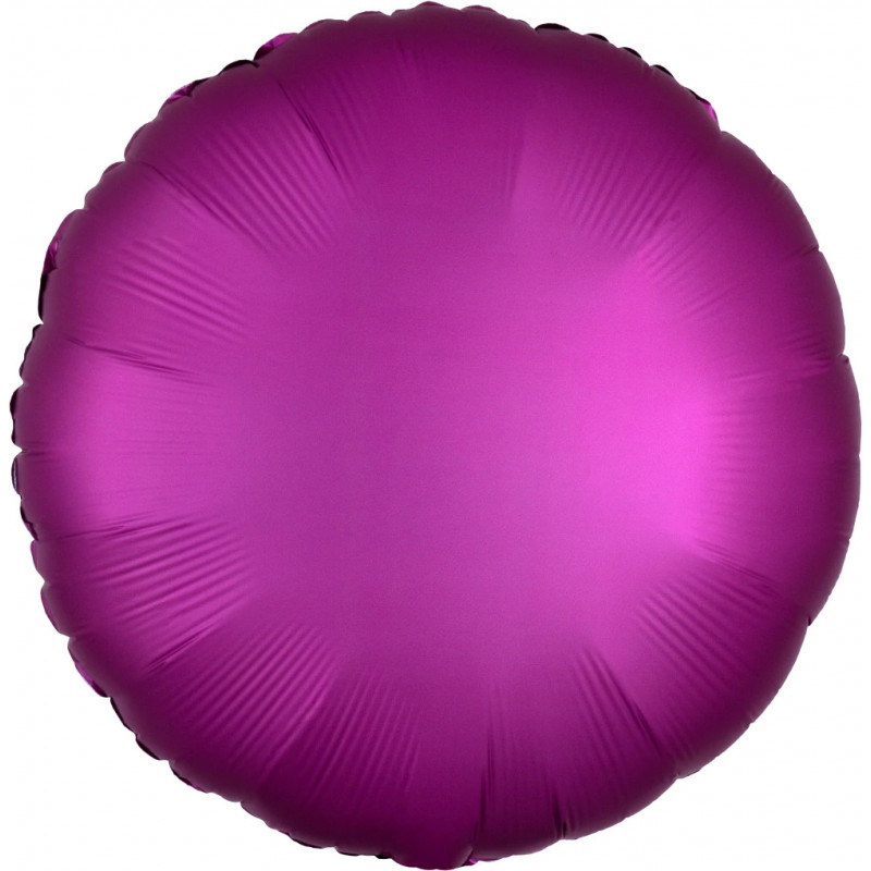 Ballon Alu Rond Rose framboise chromé Anagram