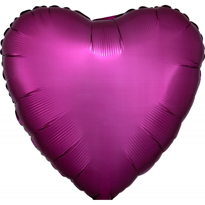 Ballon Alu Coeur Rose framboise chromé Anagram