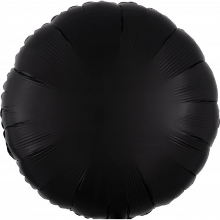 Ballon Mylar Rond Noir Mat Anagram