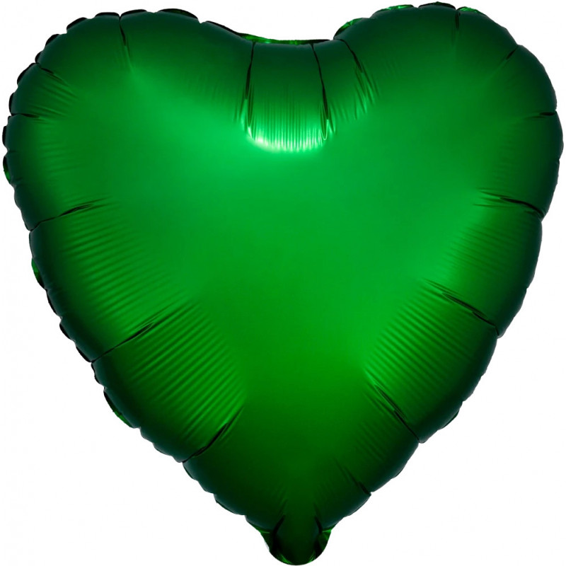 Ballon Alu Coeur Vert chromé Anagram