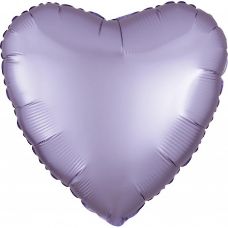 Ballon Alu Coeur Parme chromé Anagram