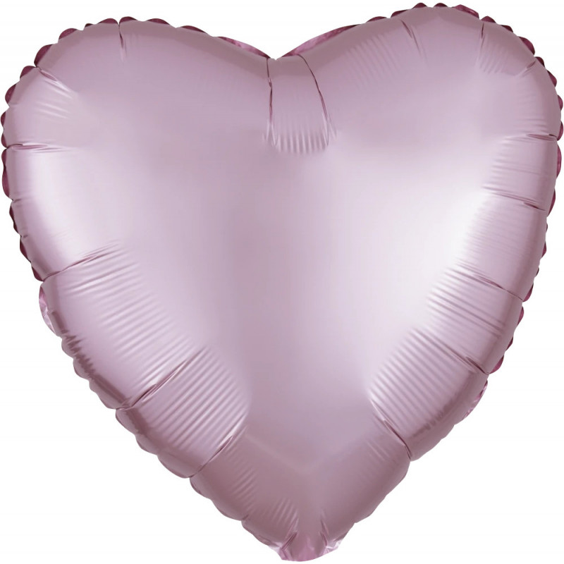 Ballon Alu Coeur Rose Pastel chromé Anagram