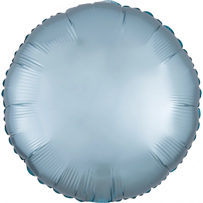 Ballon Alu Rond Bleu Pastel chromé Anagram