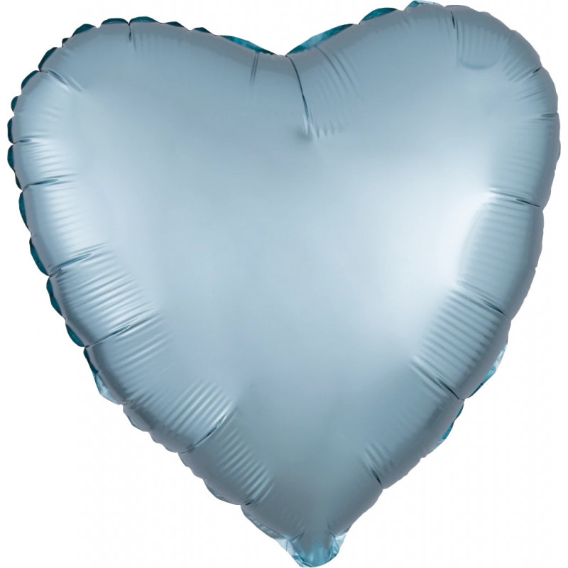 Ballon Alu Coeur Bleu Pastel chromé Anagram