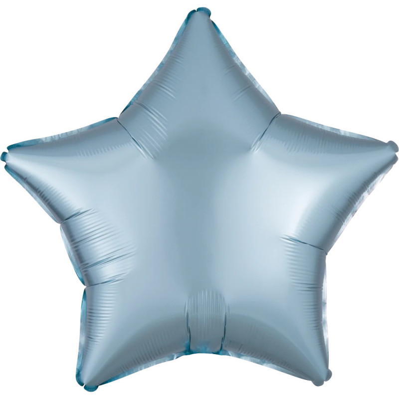Ballon Alu Etoile Bleu Pastel chromé Anagram