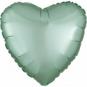 Ballon Cœur  Vert pastel chromé Anagram