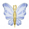 Ballon Papillon Bleu Pastel