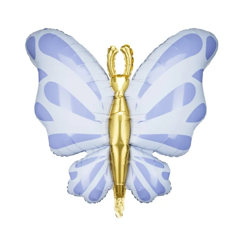 Ballon Papillon Bleu Pastel