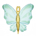 Ballon Mylar Papillon Vert Pastel