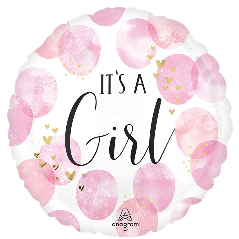 Ballon XL Baby Girl Aquarelle