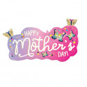 Ballon XL Fête des Mères - Happy Mother's Day Papillons Supershape