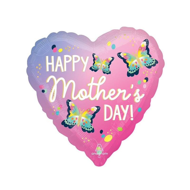 Ballon Cœur Fête des Mères - Mother's Day Vibrant Flutters