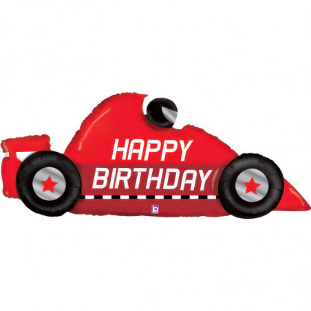 Ballon XL Voiture de Course Rouge – 109 x 43 cm – Marque Grabo Race car