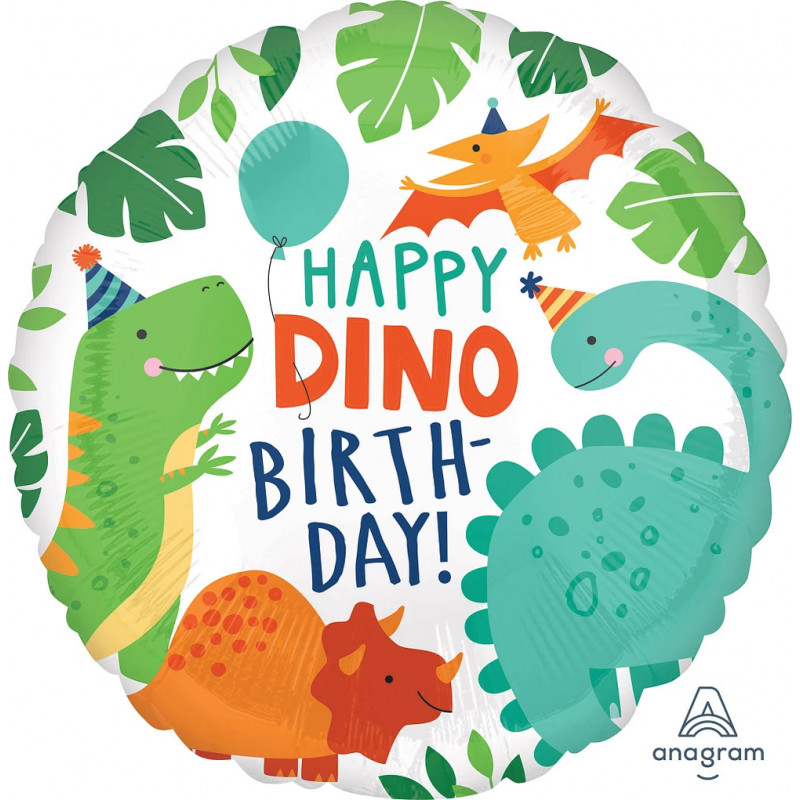Ballon Rond Anniversaire Dinosaure