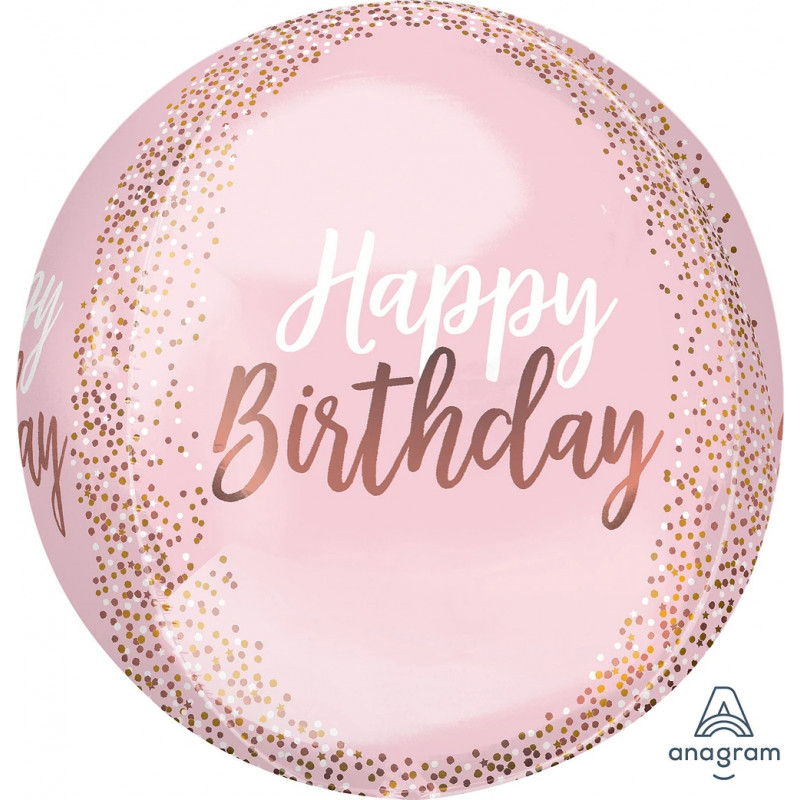Ballon Orbz Blush Birthday