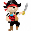 Ballon Alu XL Pirate "Happy Birthday Matey" Pirate Birthday - Grabo