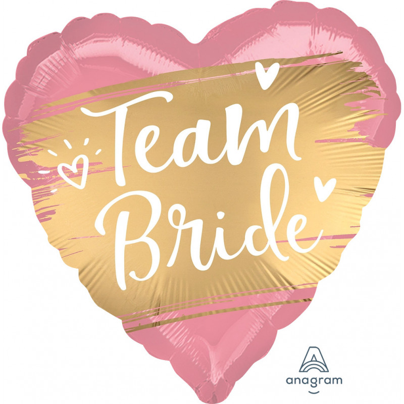 Ballon Cœur Rose Gold Team Bride EVJF