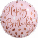 Ballon Rond Rose Poudré Blush Birthday Anagram