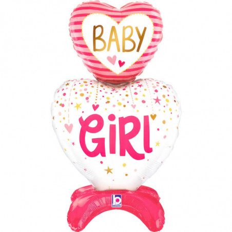 Standups Baby Girl Hearts