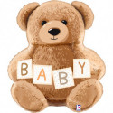 Ballon alu XL Teddy Ourson "Baby" – Grabo