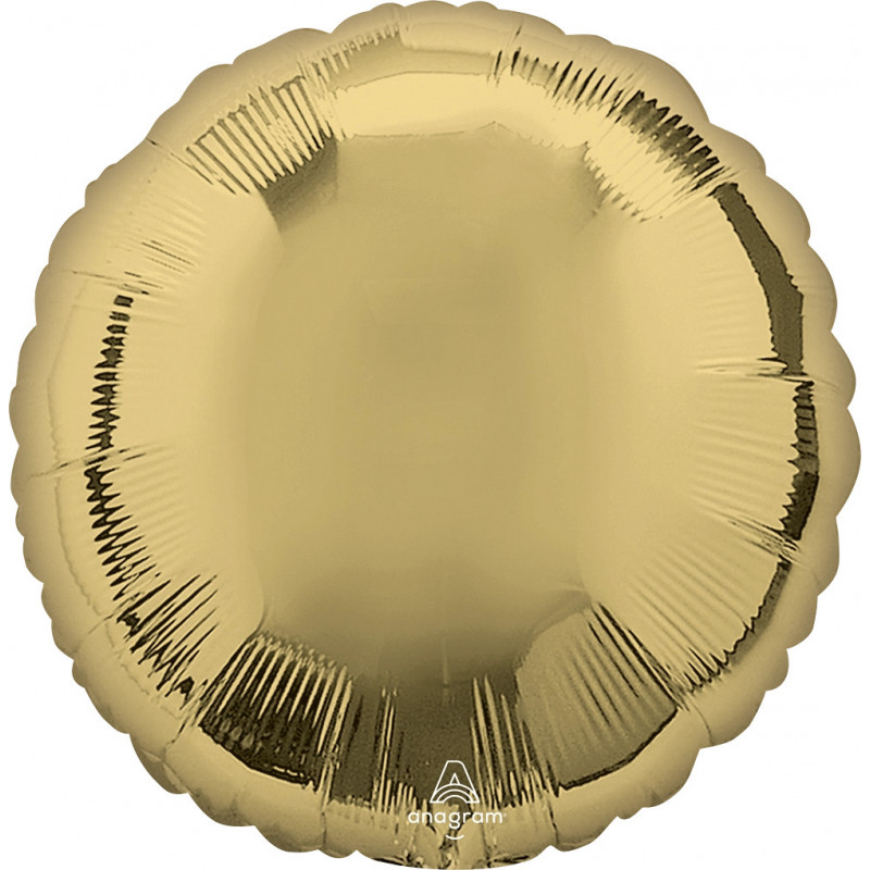 Ballon Mylar Rond Doré Chromé Décoration Balloon Designer