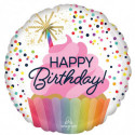Ballon Rond  Confetti Anniversaire Multicolore