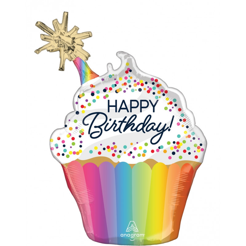 Ballon XL Confetti Multicolore Anniversaire SuperShape